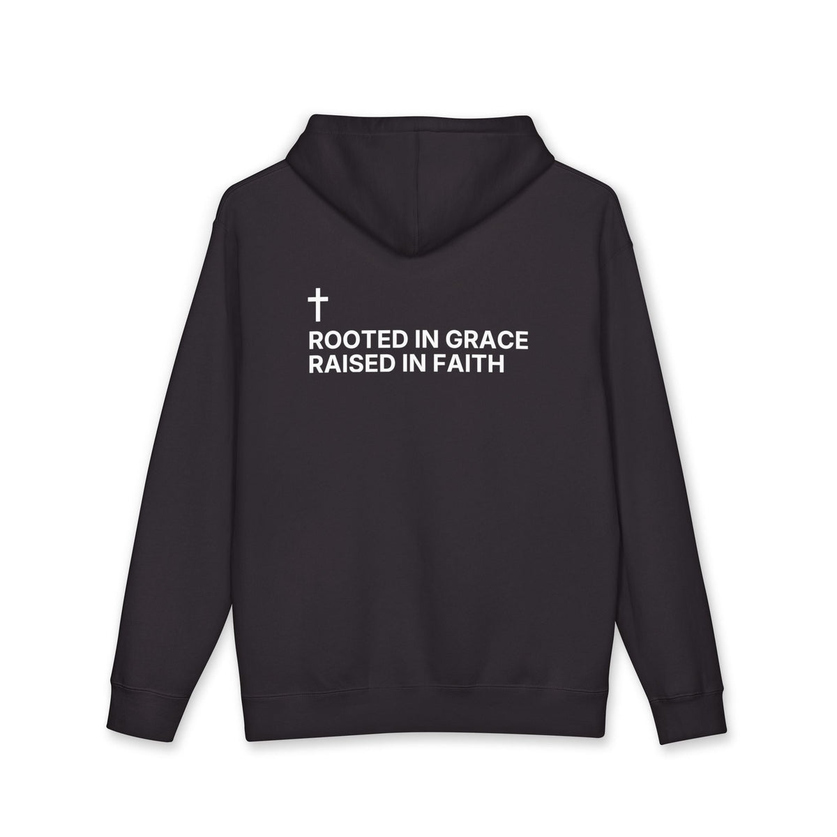 Rooted in Grace. Raised in Faith. — Cross Edition Hoodie