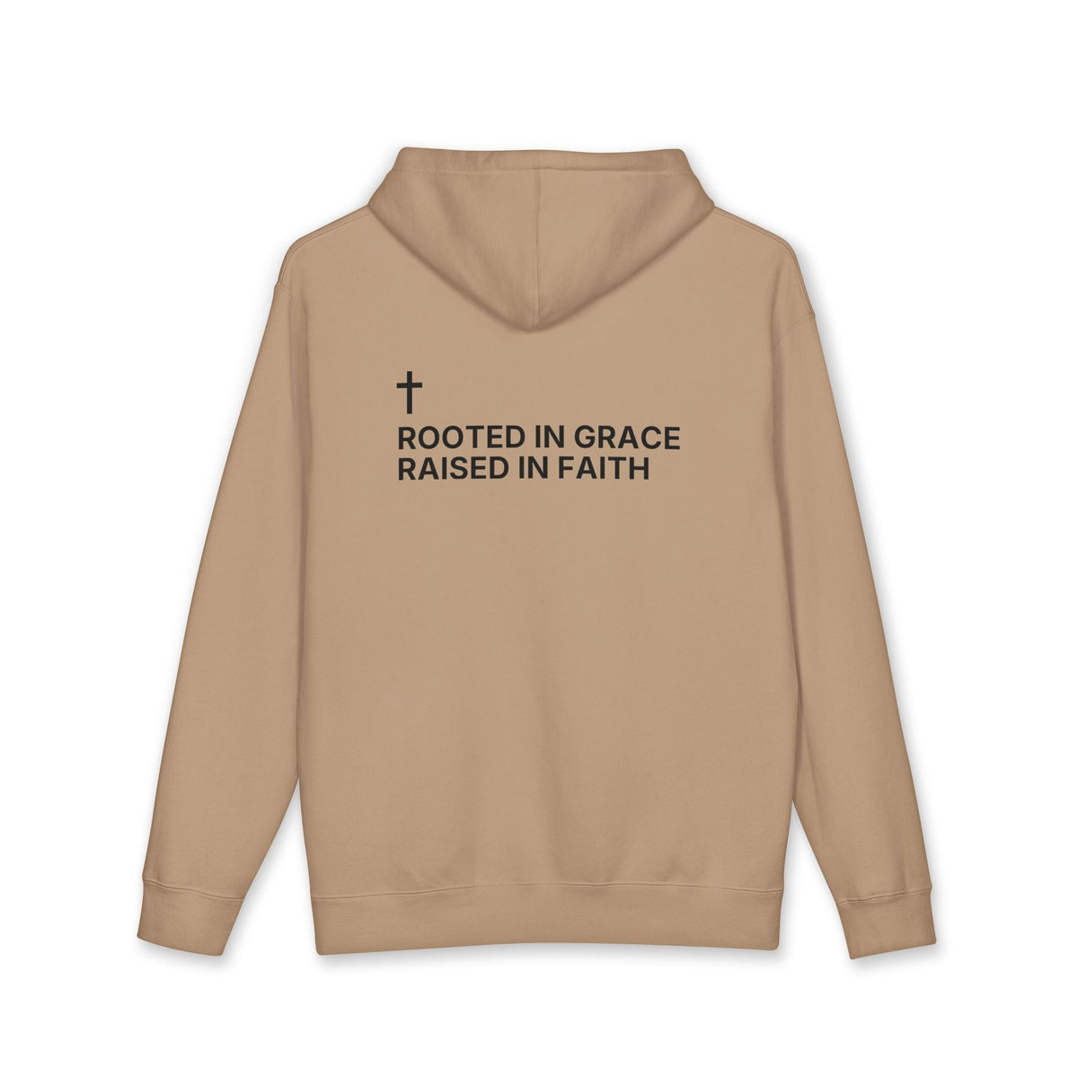 Rooted in Grace. Raised in Faith. — Cross Edition Hoodie