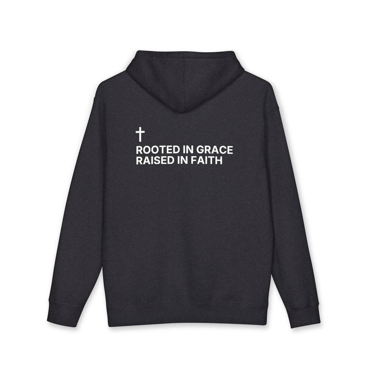 Rooted in Grace. Raised in Faith. — Cross Edition Hoodie
