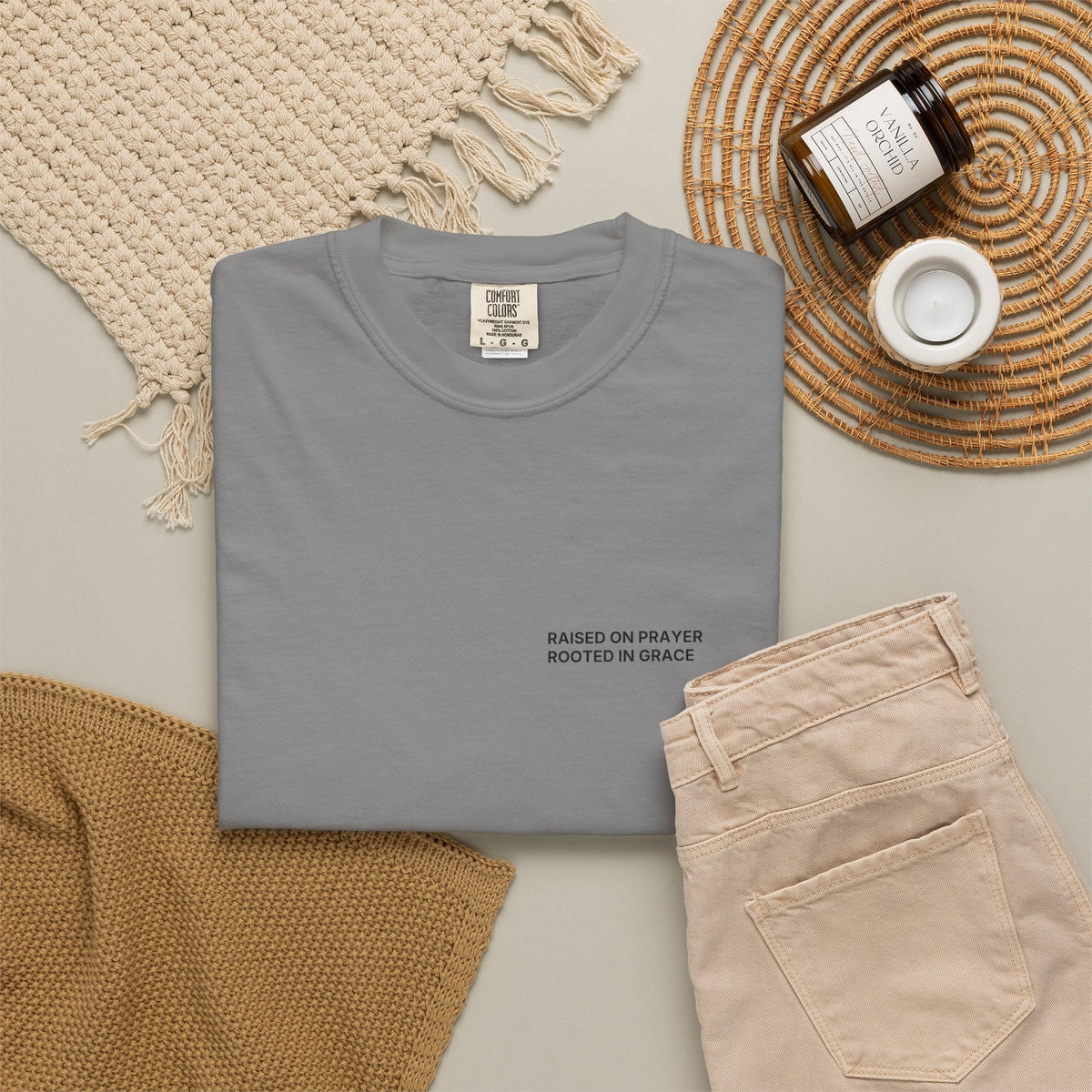 Raised on Prayer. Rooted in Grace. T-Shirt