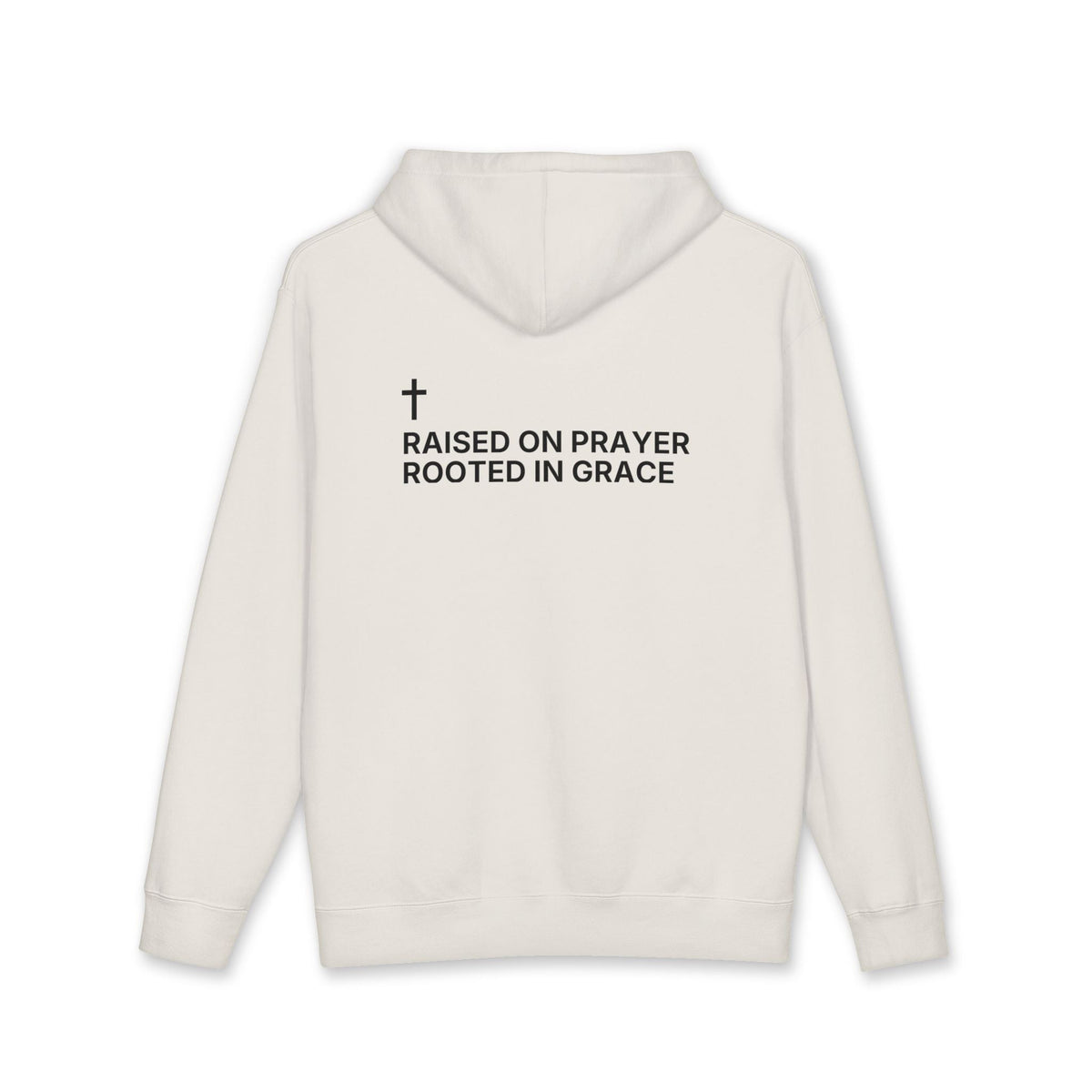 Raised on Prayer. Rooted in Grace. — Cross Edition Hoodie