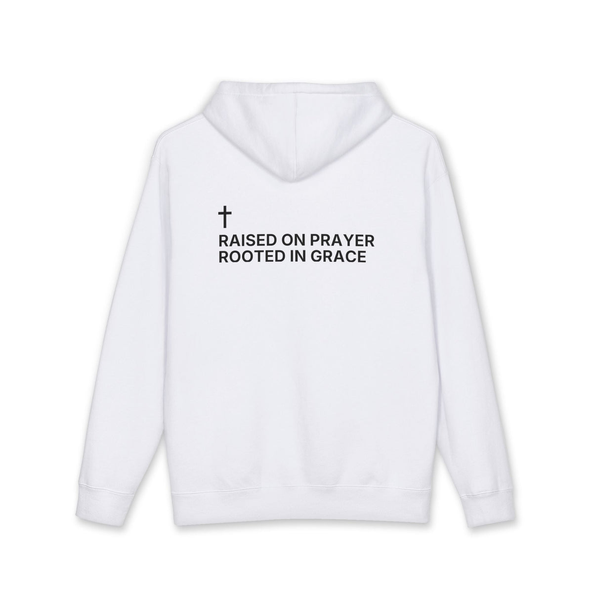 Raised on Prayer. Rooted in Grace. — Cross Edition Hoodie
