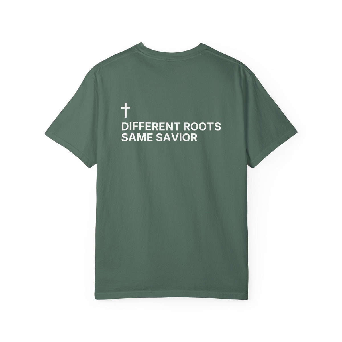 Different Roots. Same Savior. — Cross Edition T-Shirt
