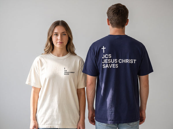 JCS — Jesus Christ Saves — Cross Edition T-Shirt